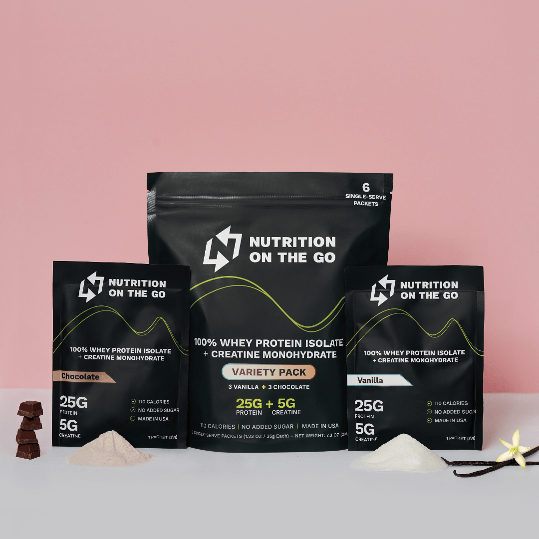 Nutrition On The Go Single Serve Whey Protein Powder with Creatine