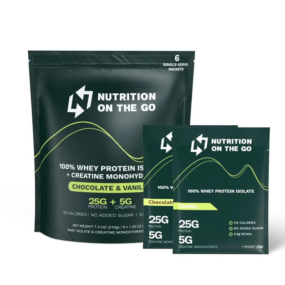 6-Pack Sampler: Protein & Creatine Single-Serve Packets Nutrition On The Go™