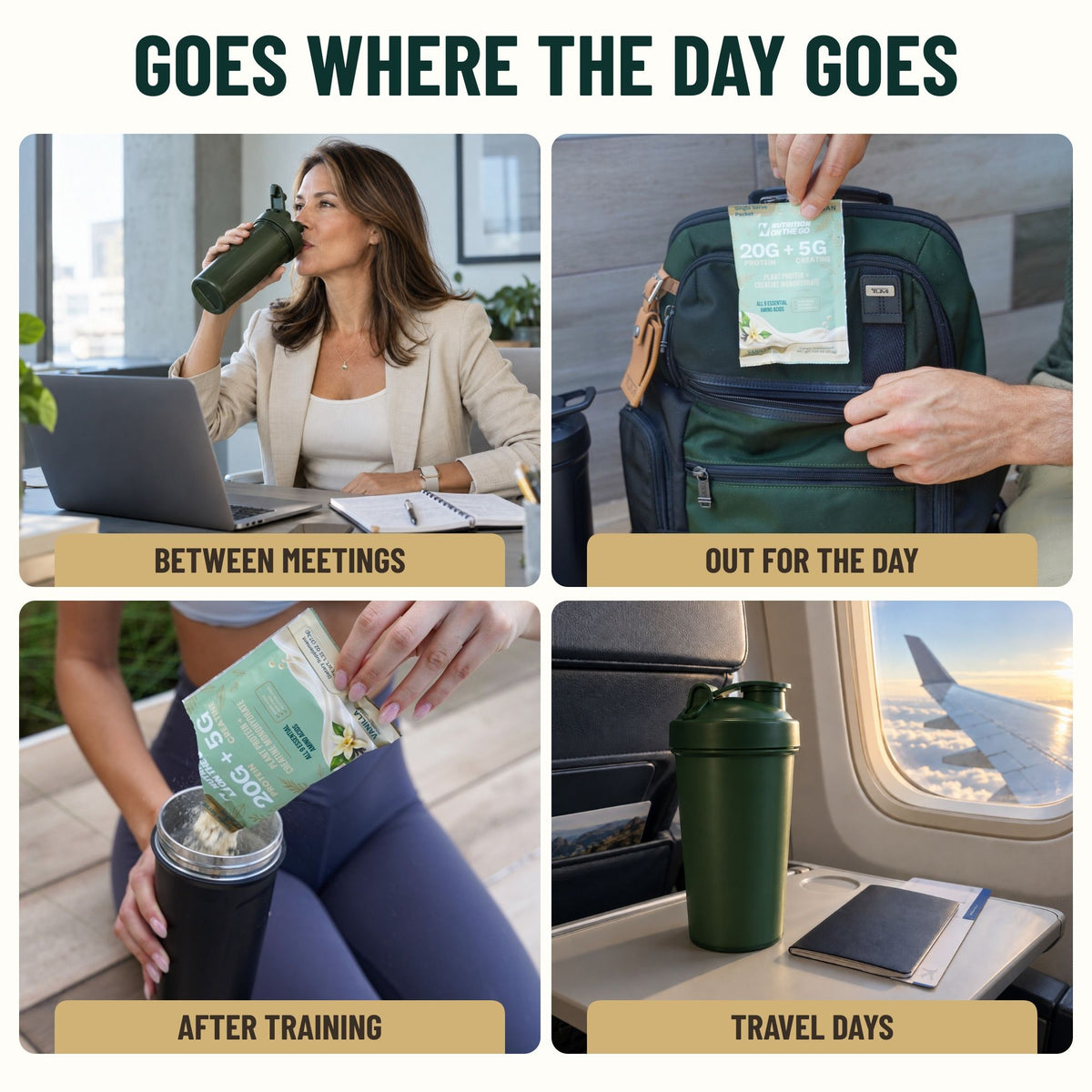 flavor:Vanilla | Nutrition On The Go Vanilla vegan packet between meetings, out for the day, after training, and on travel days